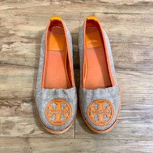 Orange Tory Burch Flats
